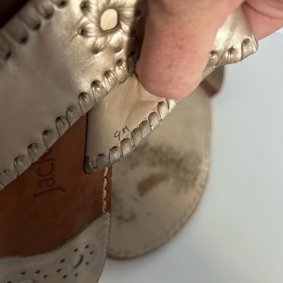 Jack Rogers - lightly used platinum Navajo slides - size 9 - Picture 6 of 6